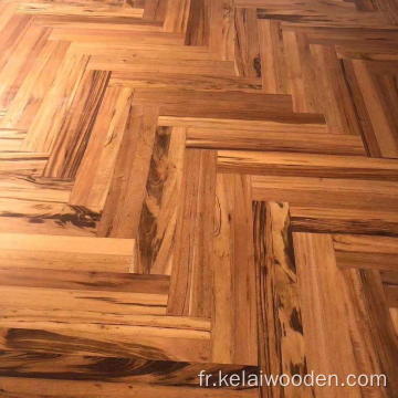 Parquet en bois massif Tigerwood de style large brésilien naturel